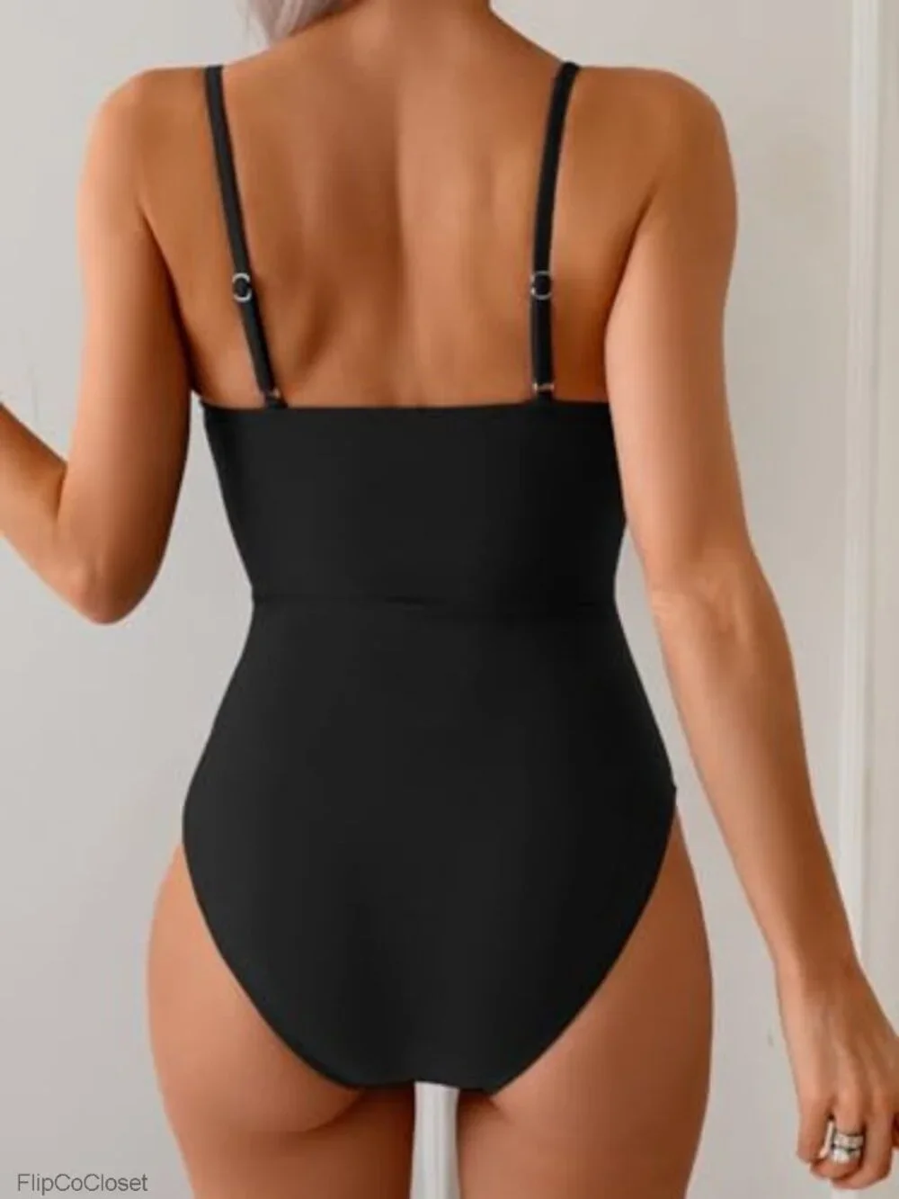 Women's One Piece Swimsuit Cutout Monokini Adjustable Straps Removable Cups